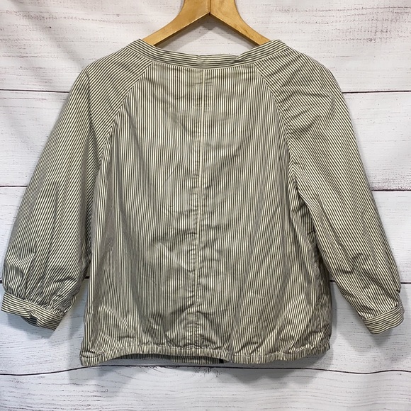 beige striped * GAP * drawstring neckline jacket S - Picture 9 of 13